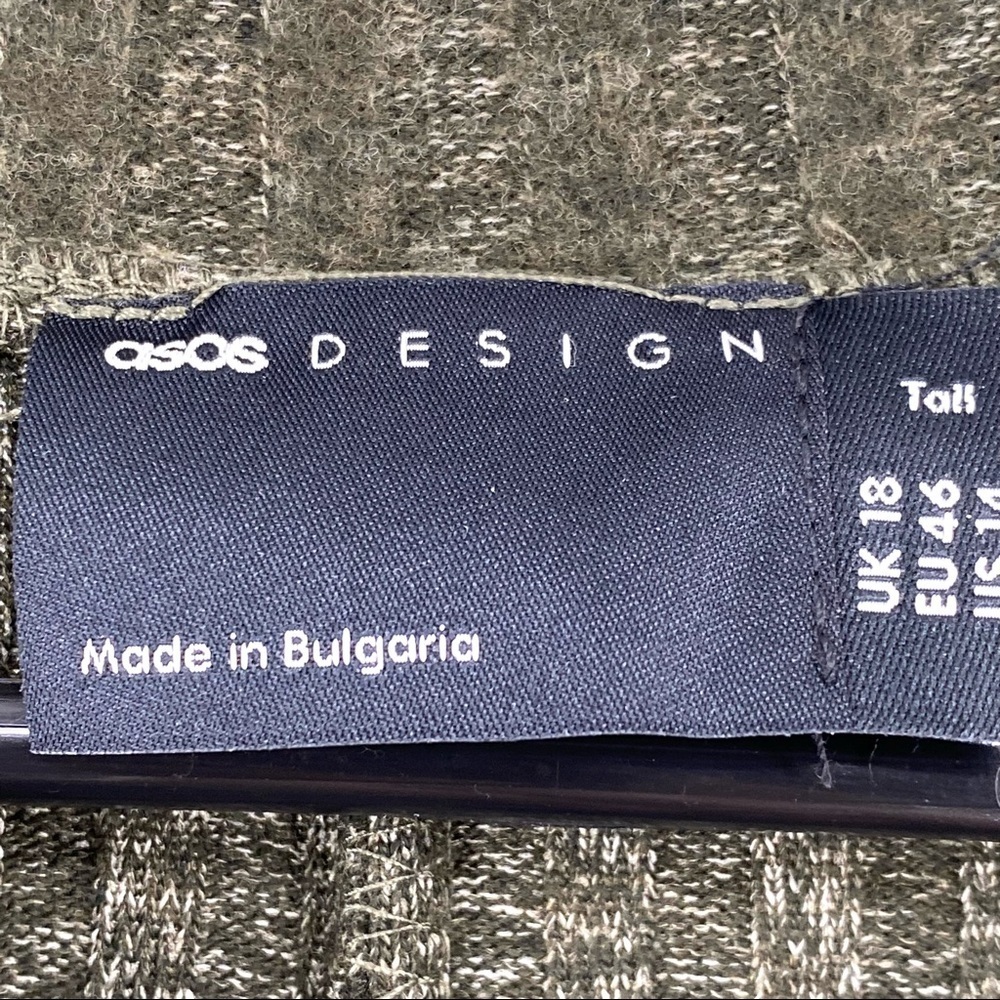 Asos Design Women's Tall Tie Waist Brushed Rib Mini Dress - 14 - Picture 5 of 7